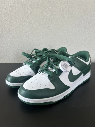Nike Dunk Low Shoes Michigan State Varsity Green White  Men Size 11 New