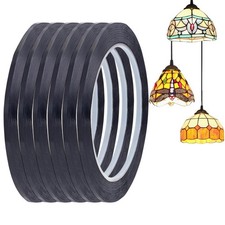 HOBBIESAY 1296 FT 6 Rolls 3mm PET Stained Glass Lead Lines Thin Stained Glass...