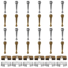 36Pcs 2Colors Bolo Tie Findings Kit Including Bolo Tie Slides Clasps and Allo...