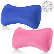 2 Pack Microbead Neck Pillow 15 x 8 x 2'' Bone Headrest Sleeping Microbead Pi...