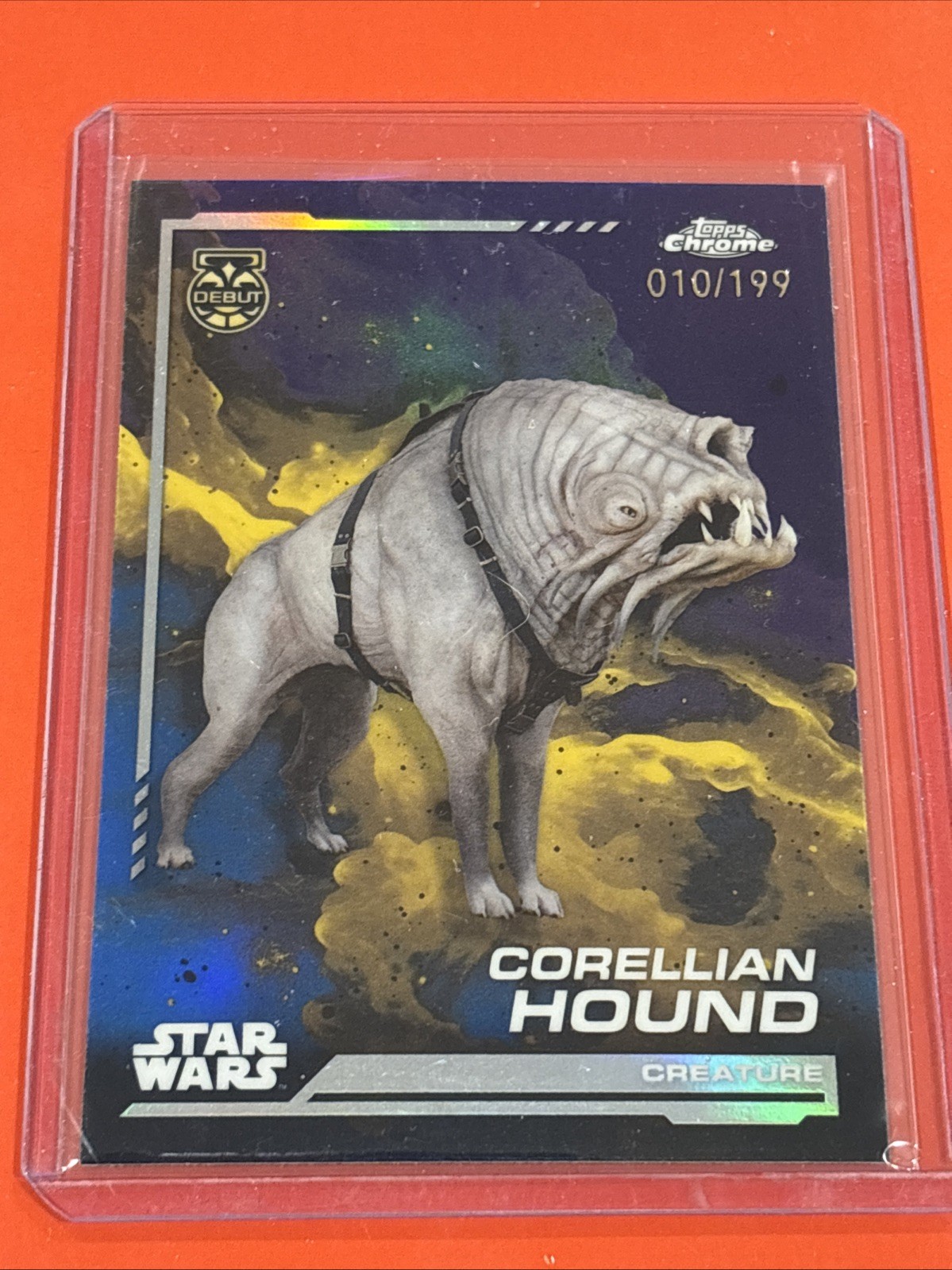 2024 Topps Chrome Star Wars Kamino Refractor #d 010/199 Corellian Hound 95 Andor