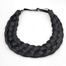 5 Strands Synthetic Hair Braided Headband Hairpiece Classic Chunky Wide Plait...