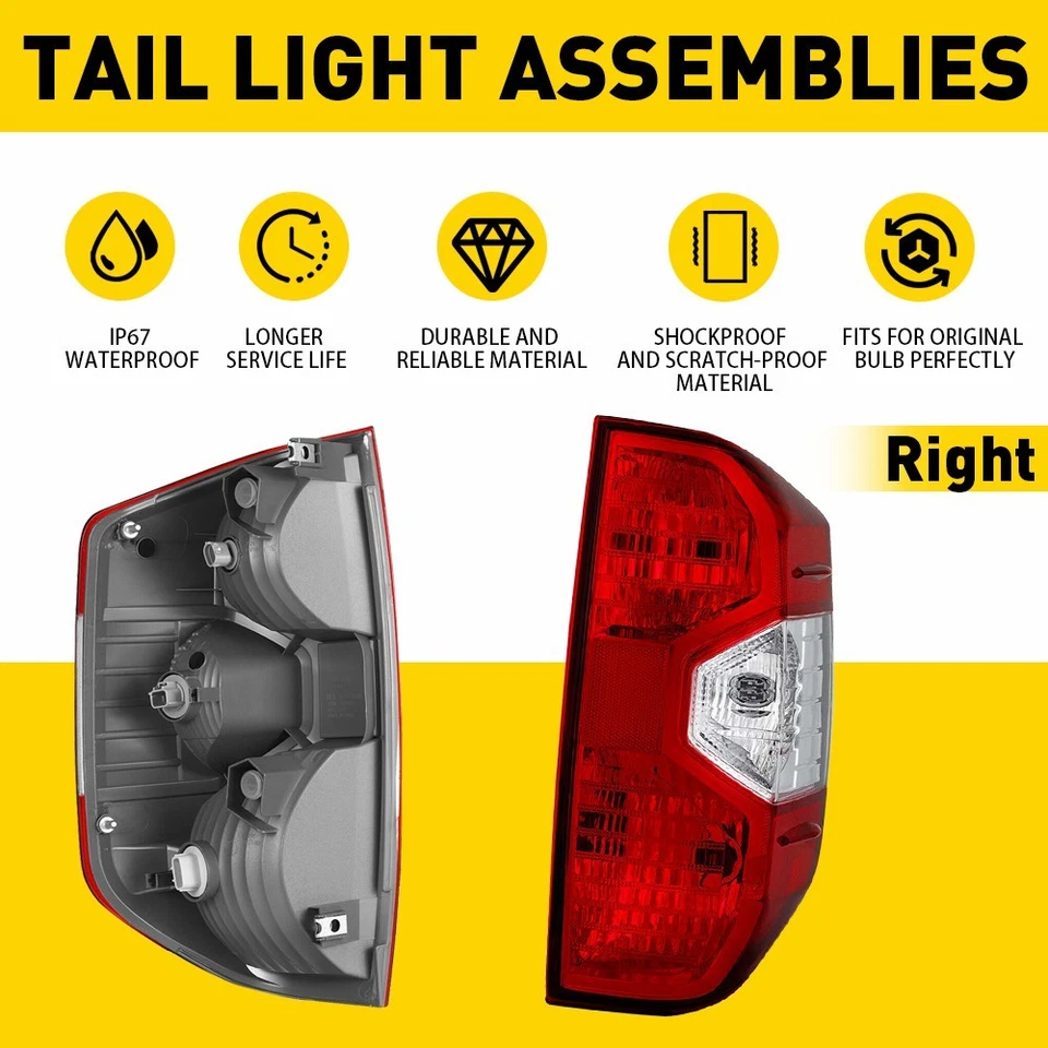 Juego de 2 luces traseras de repuesto para Toyota Tundra 2014-2021 freno 14-21 izquierda+ Foto 3 de 4