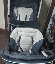 Baby Trend Sit N' Stand Double Stroller Gray Black Beige, Folding, Basket