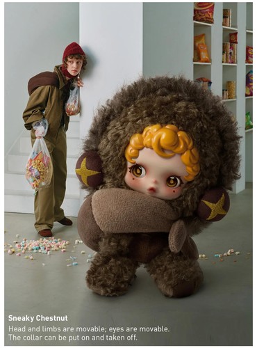 POP MART x Skullpanda You Found Me Series Plush Doll Pendant - Sneaky Chestnut - Picture 6 of 6