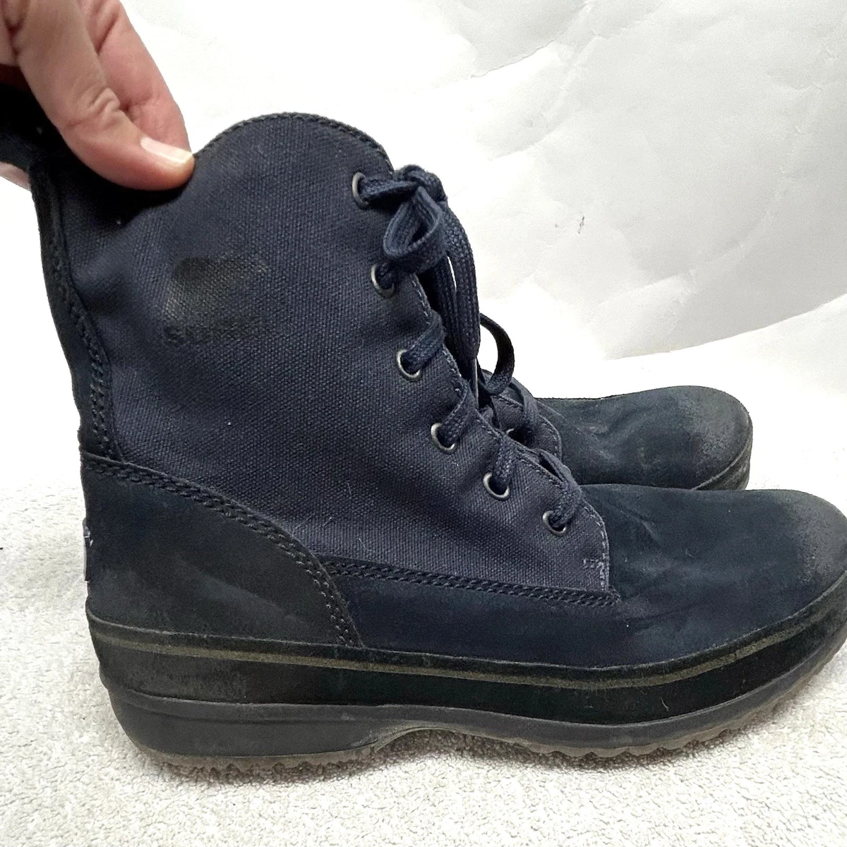 Sorel Woodbine Surplus NM1783 Men\'s Boots Size 13 Navy Leather Canvas Lace Up SOREL Blue Boots for Men for Sale | Shop New & Used Men main image 3