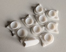 10 WHITE SCREW CAPS for UPVC window lever - easy push fit