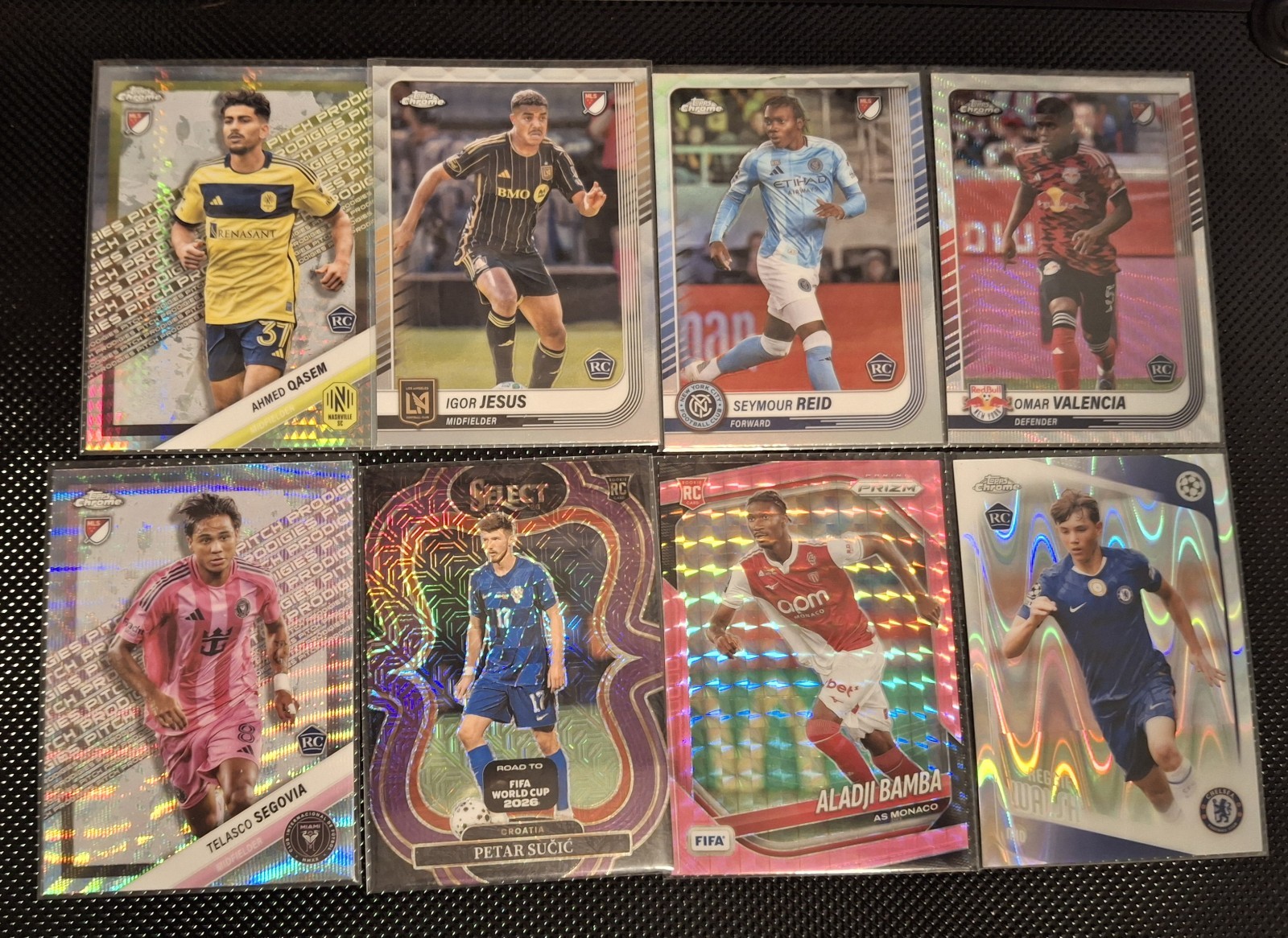 50 Soccer Rookie Parallel Lot Prizm Topps Chrome Refractor Disco Wave RC Bulk view 3