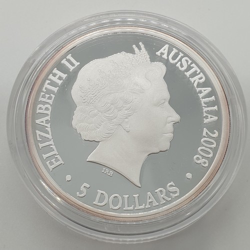 2008 Australia Polar Series $5 Silver Proof 999 Coin Antarctic Territory Box - Afbeelding 5 van 10