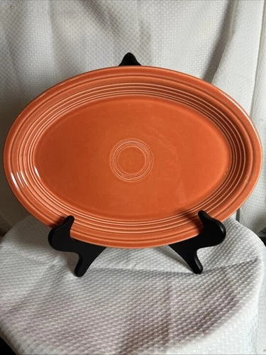 Vintage Homer Laughlin Fiestaware “Persimmon” Large Oval Platter Retired Color