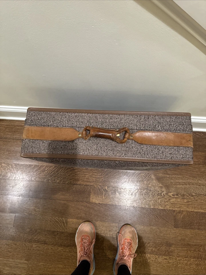 "Maleta Pullman de 26"" de cuero tweed rosa HARTMANN ruedas de colección forrada para inodoro" Foto 3 de 4