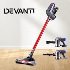 Devanti Handheld Vacuum Cleaner Cordless Stick Handstick Vac Bagless 2-Speed Red
