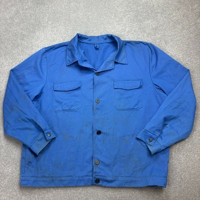 Französische Jacke Erwachsene 2XL XXL Blau Vintage Chore Canvas Workwear Util...