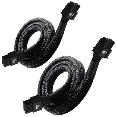 (2-Pack) 8 Pin PCIe Cable for Seasonic PSUs, PCIe 8 Pin Male to PCIe (6+2) Ma...