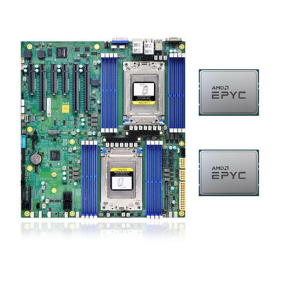 2x AMD EPYC 7B12 64C 128T CPU Server + TTY T1DEEP E-ATX SP3 Motherboard Combo