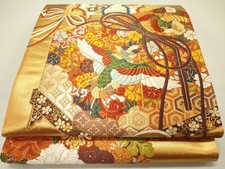 Obi - Nishijin Kawai art textiles Rokutsuu pattern FUKURO OBI Karaori phoenix