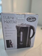 Image of Quest 1.7 L Kettle Cord Storage Spout Filter Water Level Indicator Black/Grey