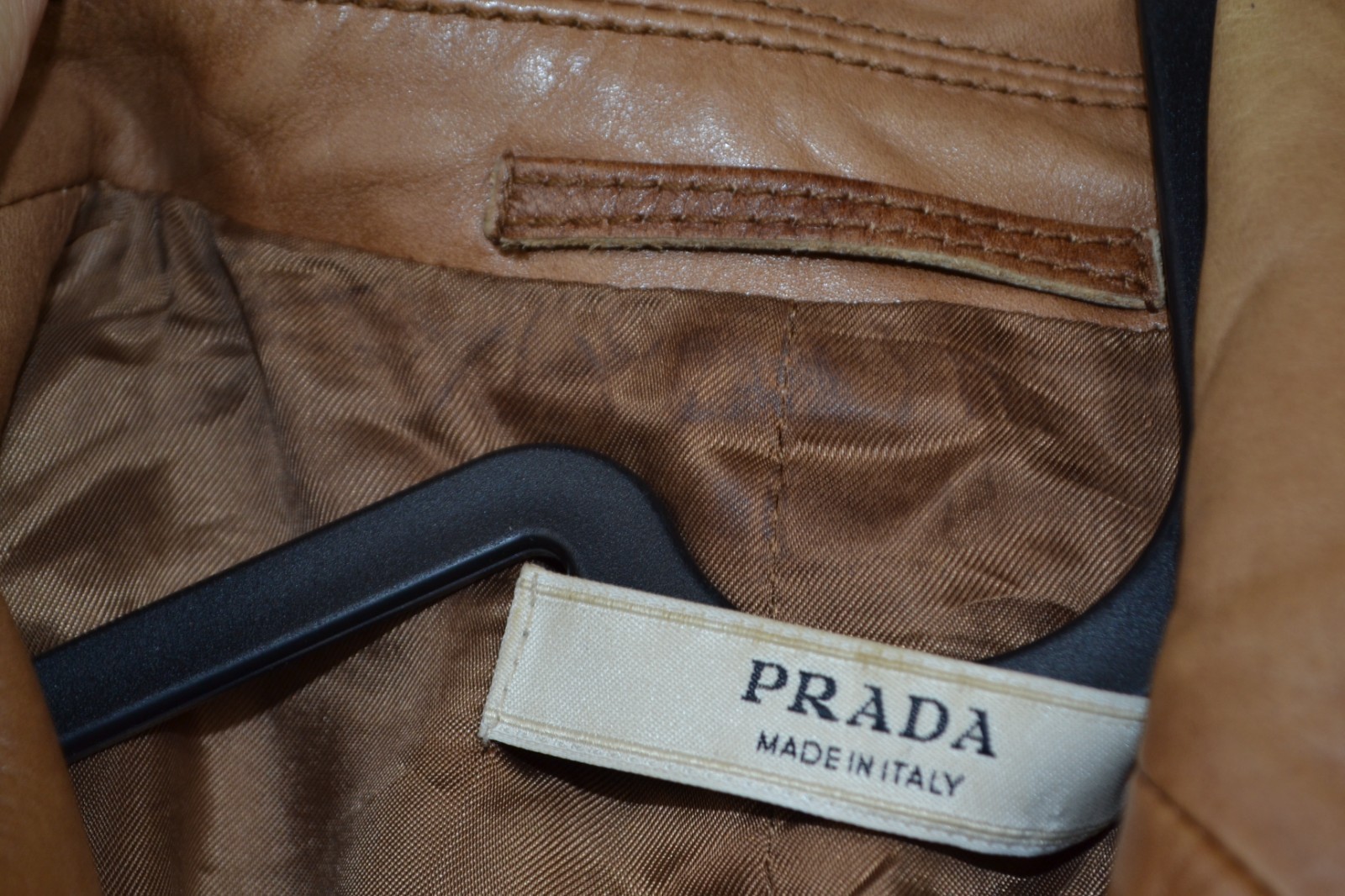 Prada Two-button Leather Jacket Brown size 40 Mad… - image 4