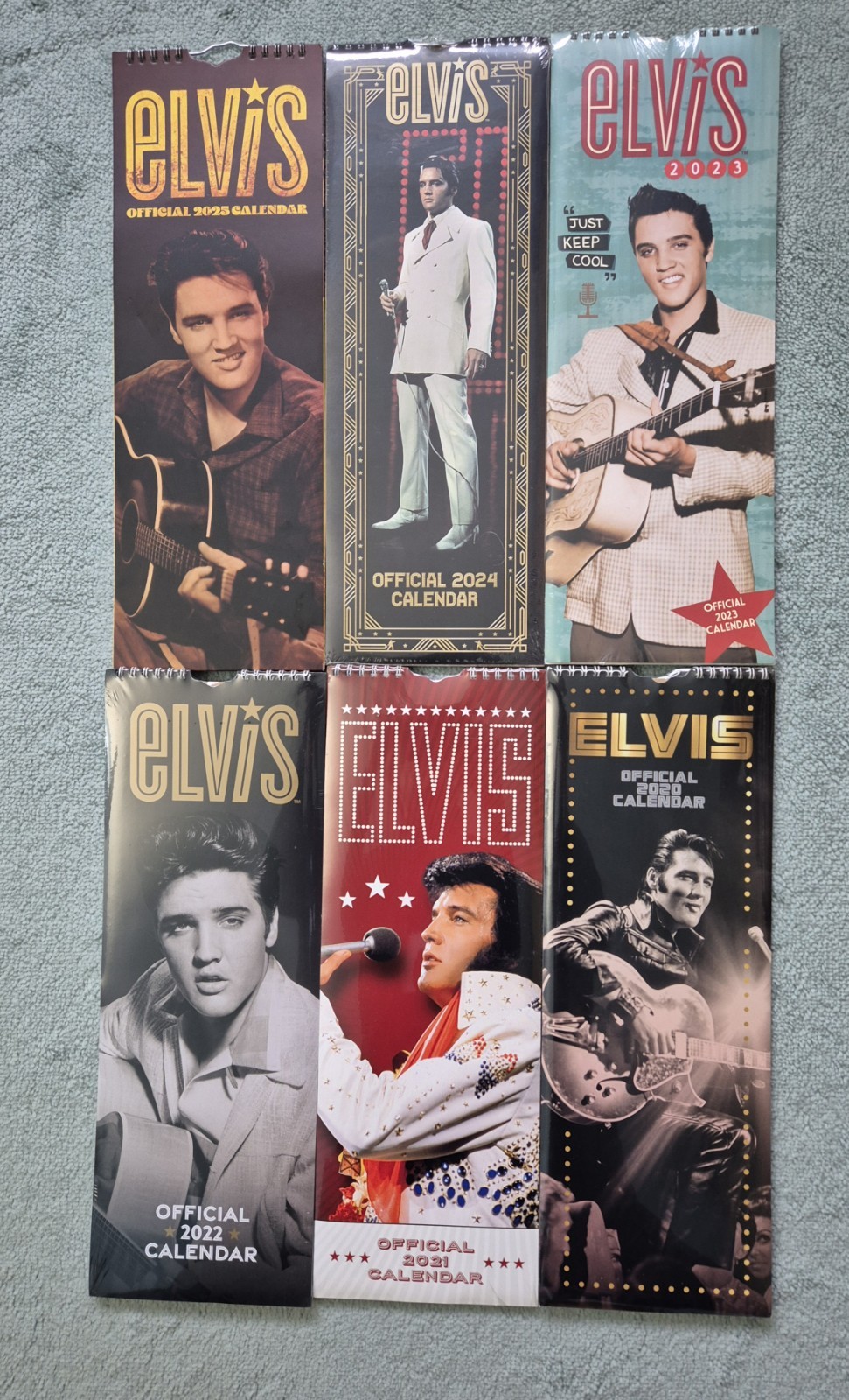 Elvis Presley Set Of six Sealed Official Calendars From 2020 to 2025
