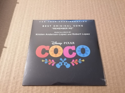COCO REMEMBER ME BEST ORIGINAL SONG FYC CD DISNEY OSCAR PROMO