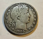 1909 Barber Half Dollar 50 cent 90% Silver *combine shipping*