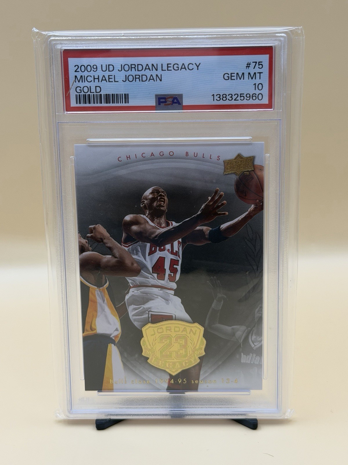 2009-10 UD Jordan Legacy Hall of Fame Edition Gold- Michael Jordan #75 PSA 10
