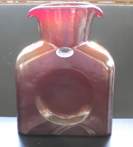 Blenko Glass Water Bottle 384 - Limited Edition - Black Cherry