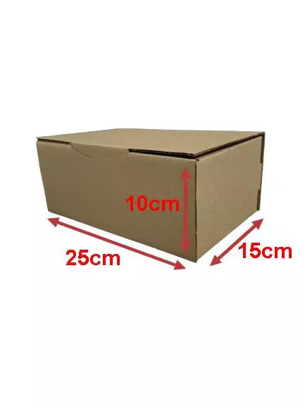 Boîtes carton 25 x 15 x 10 cm antichoc avec fermeture sécurisée