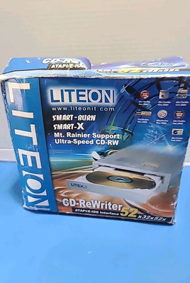 NEW IN BOX - Liteon IDE CD-ROM RW drive - vintage 2004 beige white burner