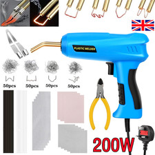 200W Hot Stapler Plastic Welding Car Bumper Repair Welder Gun Kit w/200 Staples
