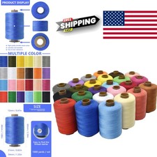 24Pcs Sewing Thread Spools Set 1000 Yards Assorted Colors Cotton Blend Threads