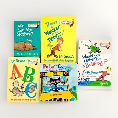 Lot Of 5 Board Books Mixed Bright & Early Board Books Dr. Seuss Pd Eastman Dean 