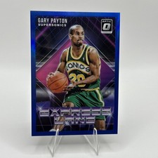 2018-19 Panini Donruss Optic Gary Payton Express Lane Blue Refractor /85 Sonics