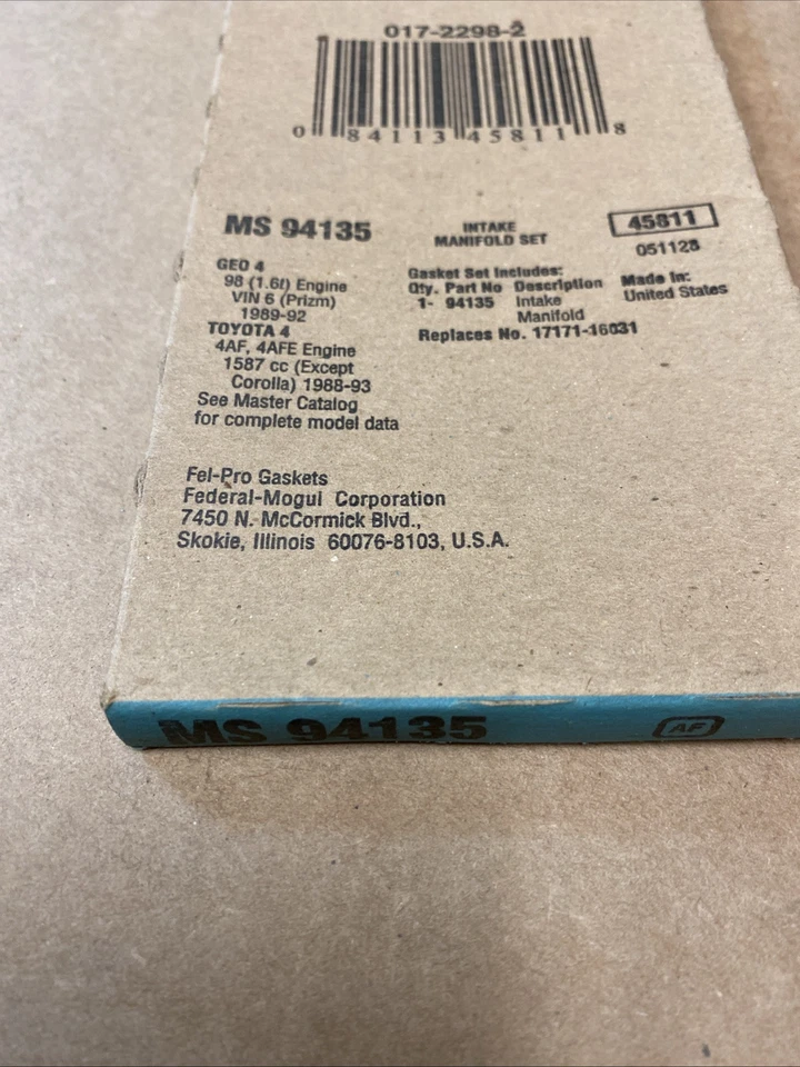 ¡Juego de juntas de colector de admisión Fel-Pro MS 94135! F+S! Foto 2 de 4