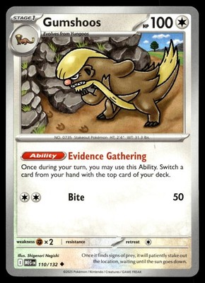 Gumshoos - 110/132 ME01: Mega Evolution MEG Shigenori Negishi
