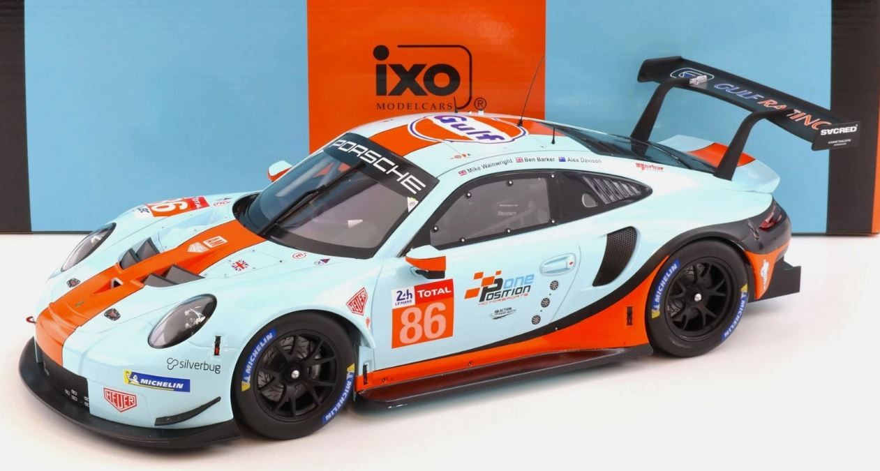 Porsche 911 RSR 86 Gulf Racing IXO 1/43 miniature du Mans 2018
