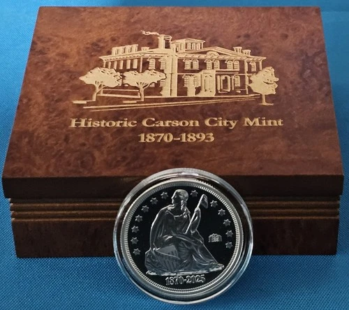 2025 CARSON CITY MINT 155th ANNIVERSARY MEDAL BU WITH CARSON CITY MINT BOX