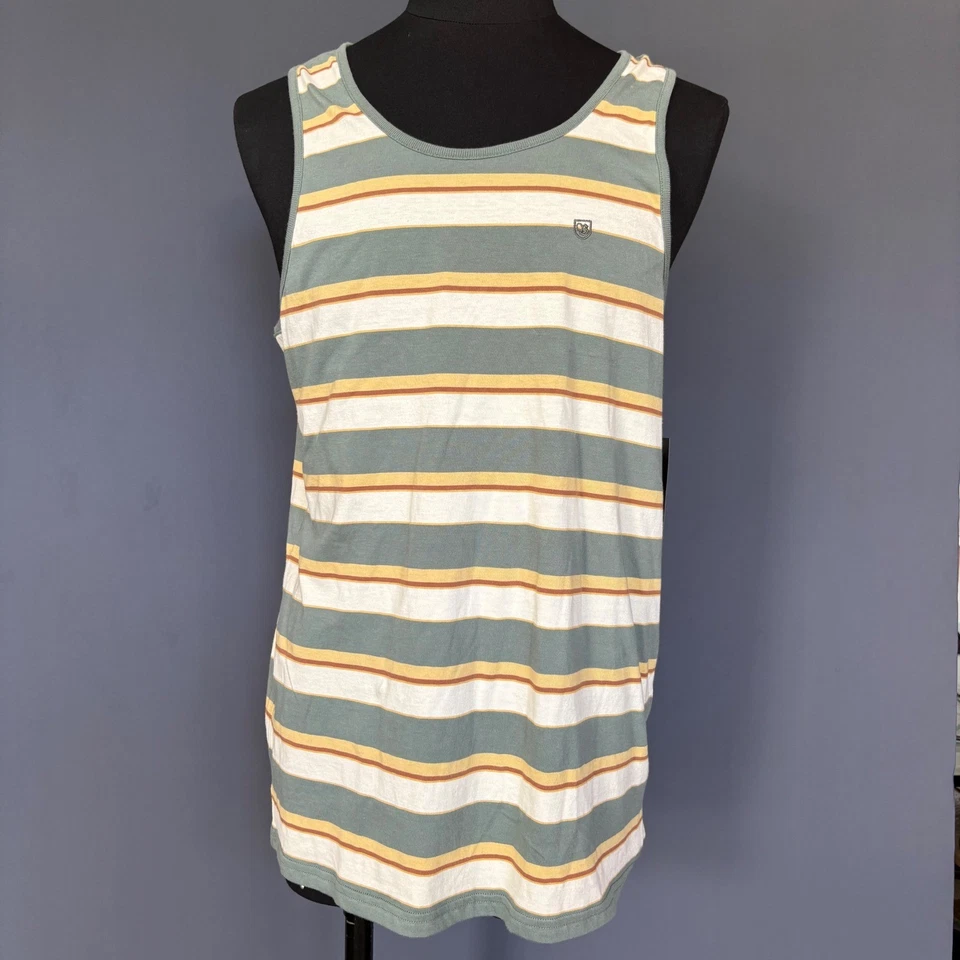 Nueva camiseta sin mangas Brixton a rayas | Talla M | 100 % algodón Foto 2 de 4