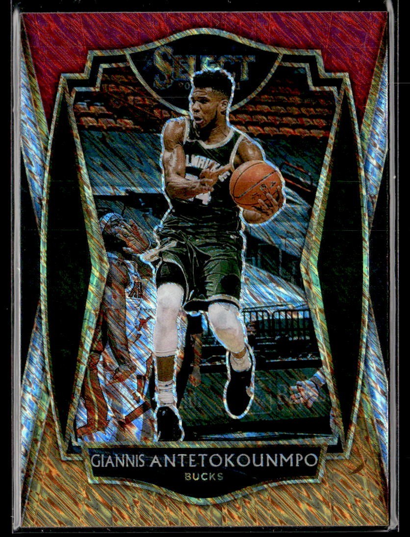 2020 Select GIANNIS ANTETOKOUNMPO #117 Red/White/Orange Shimmer Bucks