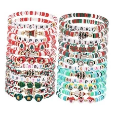  Christmas Bracelets for Women Bulk Christmas Jewelry Set Christmas 24Pcs 4