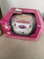 NEW Hello Kitty Pink Boombox CD Cassette Player AM/FM Radio Headphone Jack