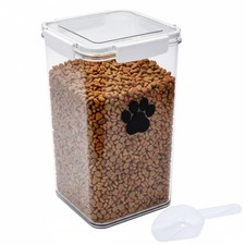 6L Dog Food Storage Container,Airtight Pet Food Storage Containers with Buckl...