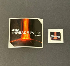 2Pcs  1 x Small  1 x Large AMD Threadripper Pro Sticker Decal Label Badge