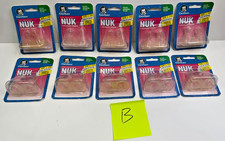 Vintage 1997 lot x 10 Gerber NUK Size 2 Latex Orthodontic Nipples Medium Flow