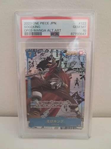 2023 One Piece Japanese OP03 Manga Alternate Art #122 Sogeking PSA 10 GEM MINT