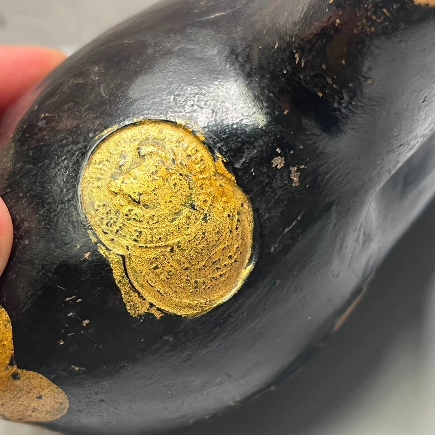 Antiguo instrumento musical de arcilla Ocarina flauta estampada fabricantes marcas E 11/4 Covina Foto 3 de 4