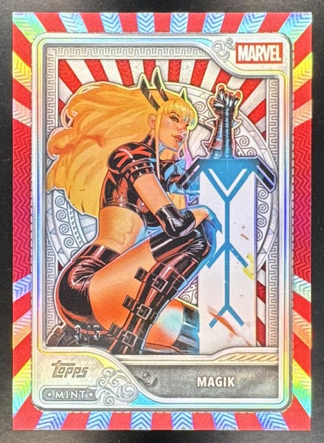 2026 Topps Mint Marvel Magik Silver Red Diamante Foil # 3/5