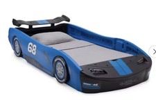 Boys Turbo Race Car Twin Plastic Toddler Race Car Bed Kid   Ships from USA