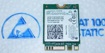 HP 250 G5 WLAN WIFI Karte Card Wireless LAN Intel Dual Band Wireless-AC 3165 NGW