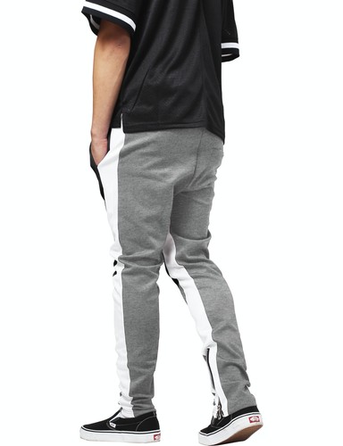 Pantaloni da uomo da pista jogger hip hop polilaterale cerniera alla caviglia cordino lungo techno - Foto 6 di 57